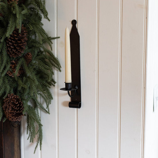 sconce - candle - wrought iron - 14" tall by millstream home