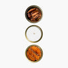 tinned trio - pop top candle + smoked salmon + smoked rainbow trout by fishwife