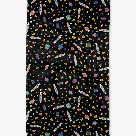 tea towel - microfiber halloween - candy rush by geometry house