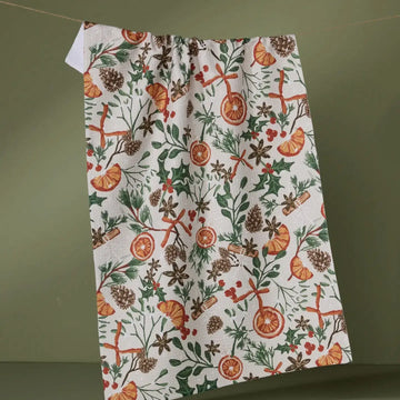 tea towel - microfiber holiday - canela by geometry house