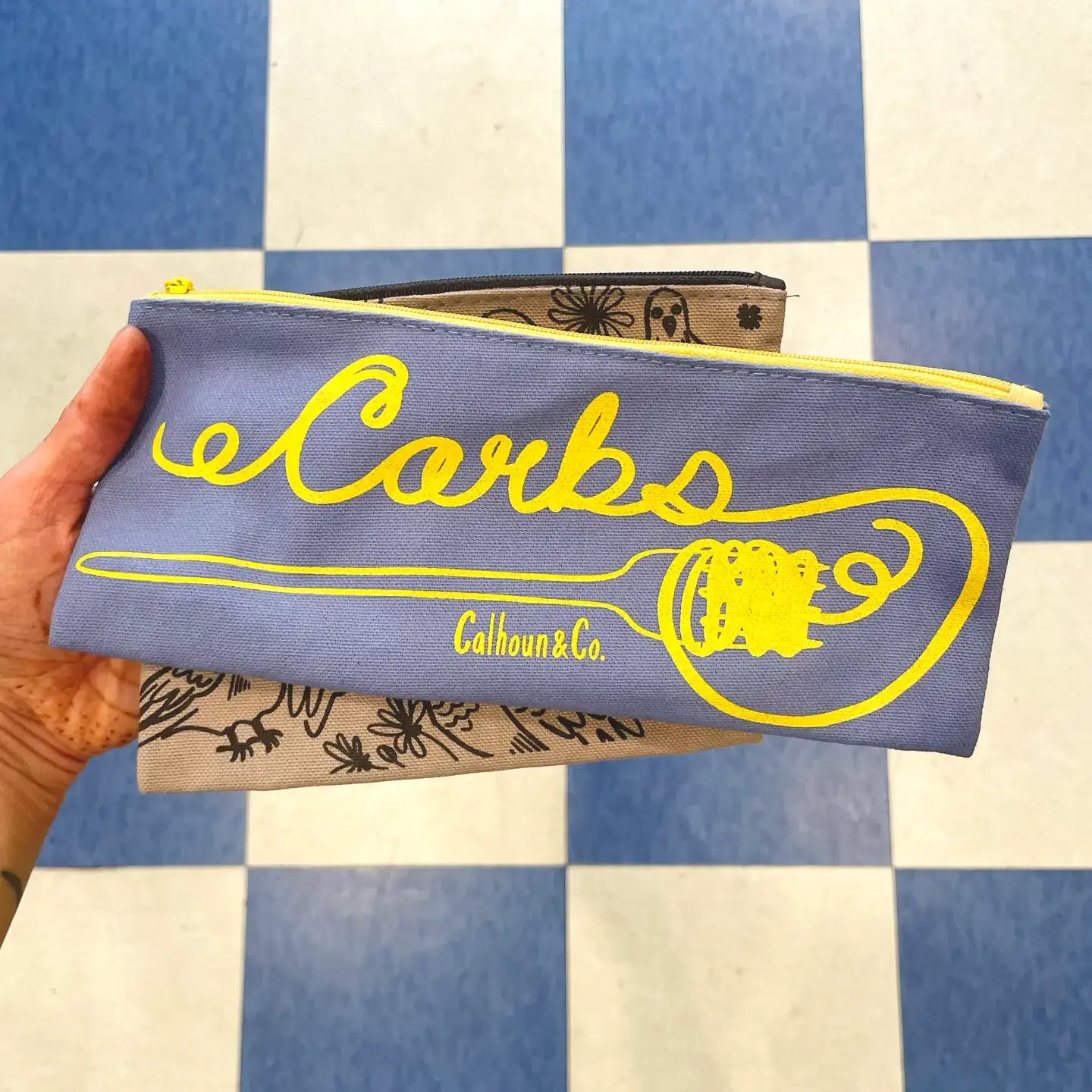 zipper pencil case - carbs/spaghetti by calhoun & co.