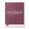 card - funny - glass of wine by compendium