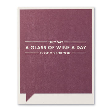 card - funny - glass of wine by compendium