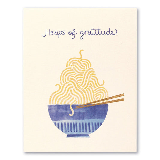 card - thank you - heaps of gratitude by compendium