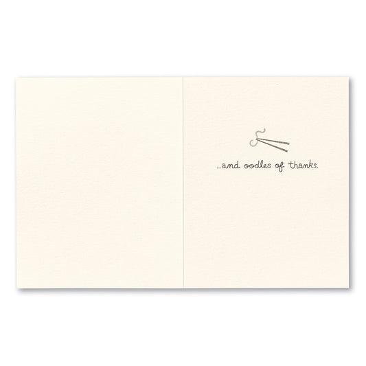 card - thank you - heaps of gratitude by compendium