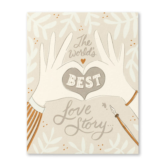 card - wedding - world's best love story by compendium