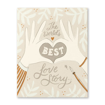 card - wedding - world's best love story by compendium