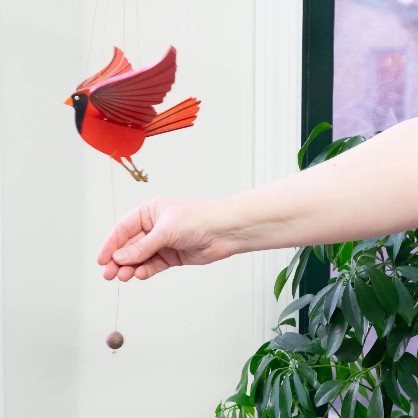 mobile - flying - cardinal by tulia's artisan gallery