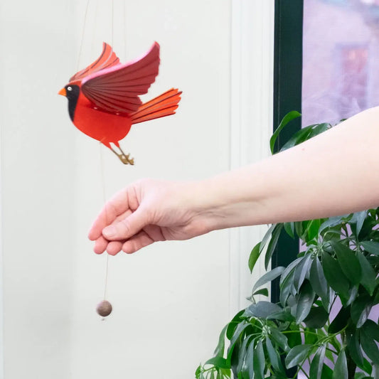 mobile - flying - cardinal by tulia's artisan gallery