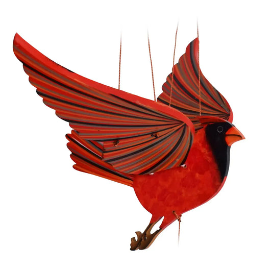 mobile - flying - cardinal by tulia's artisan gallery
