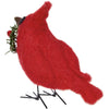 figure - felt cardinal holding wreath by primitives by kathy