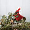 figure - felt cardinal holding wreath by primitives by kathy