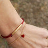 bracelet - carnelian heart - gold filled chain by sofia ramsay