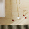 bracelet - carnelian heart - gold filled chain by sofia ramsay