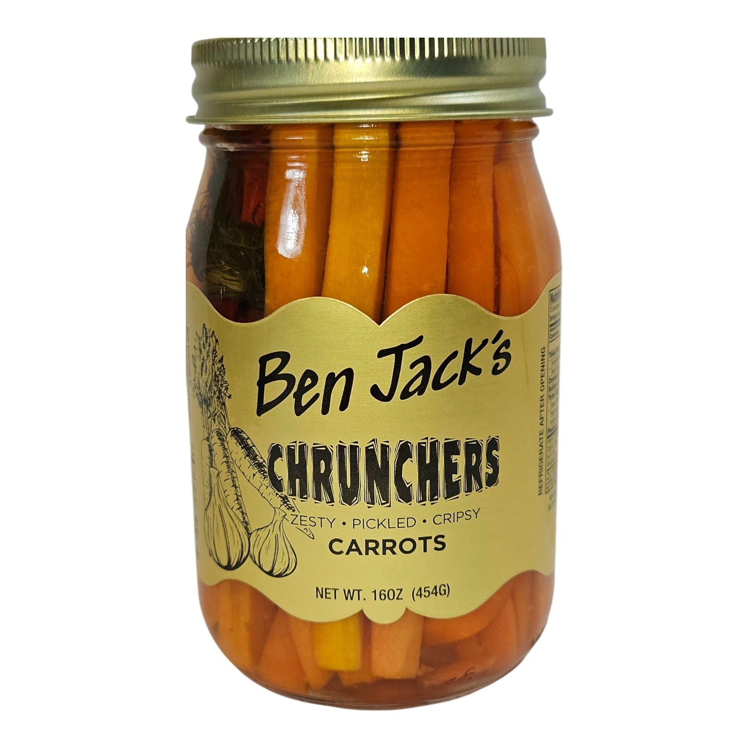 pickled carrot "chrunchers" - mild by ben jack larado's