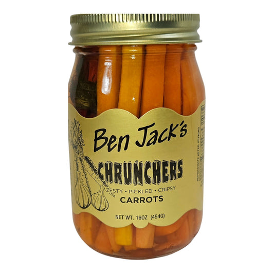 pickled carrot "chrunchers" - mild by ben jack larado's