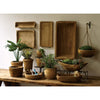 vase - footed - hand-carved paulownia wood by time concept inc.
