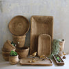 vase - footed - hand-carved paulownia wood by time concept inc.