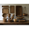 vase - footed - hand-carved paulownia wood by time concept inc.