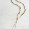 necklace- lariat bolo floral - 18kgp by peter and june