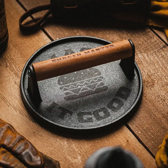 cast iron press - burger master by lucky jack