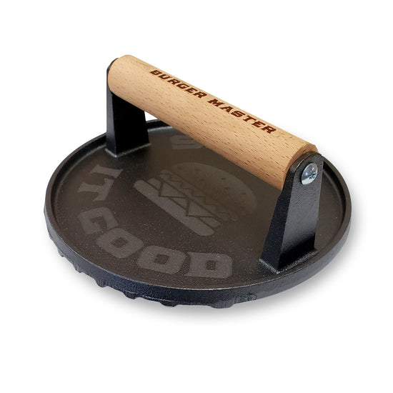 cast iron press - burger master by lucky jack