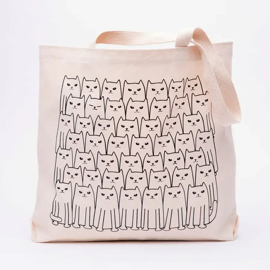 bag - canvas tote - cats by counter couture