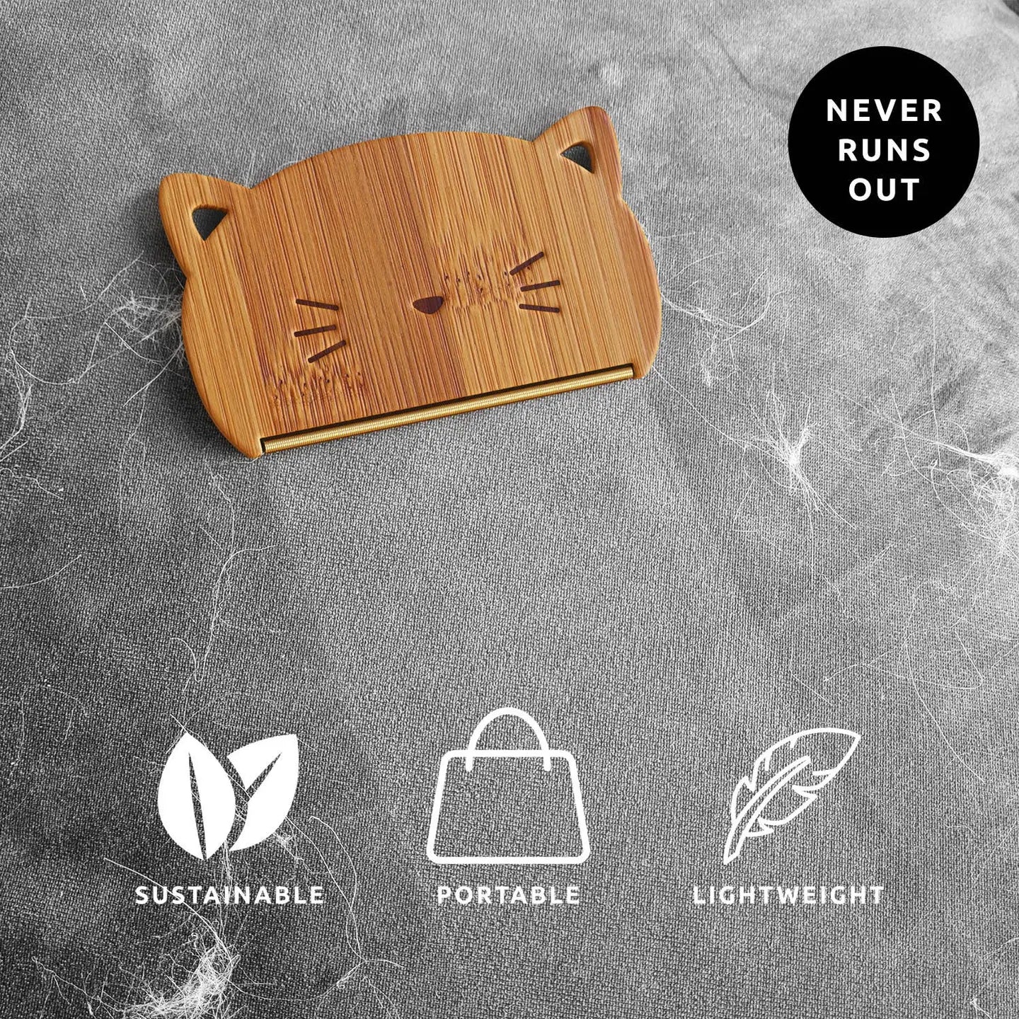 pet hair remover - bamboo by pikkii usa