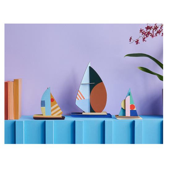3d sailboat puzzle - halfmoon catamaran by studio roof