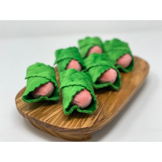 cat toy - sakura mochi catnip - green leaf by munchiecat