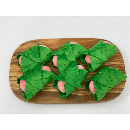 cat toy - sakura mochi catnip - green leaf by munchiecat