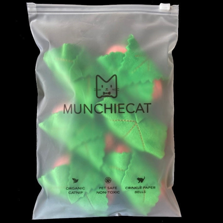 cat toy - sakura mochi catnip - green leaf by munchiecat