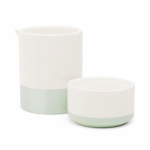 cream & sugar set - ceramic mint by good citizen coffee co.