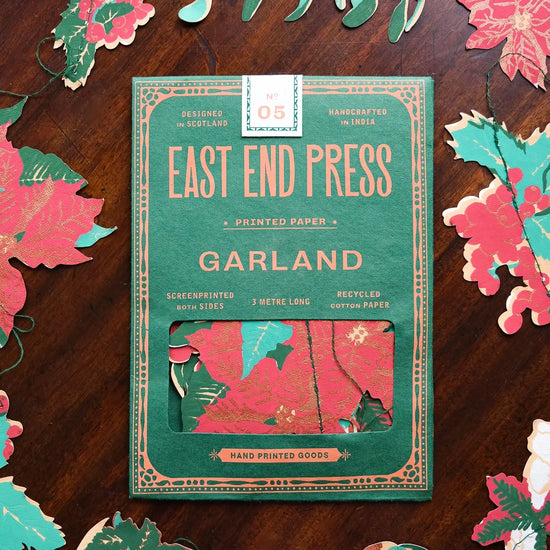 garland - recycled cotton paper - winter foliage by east end press