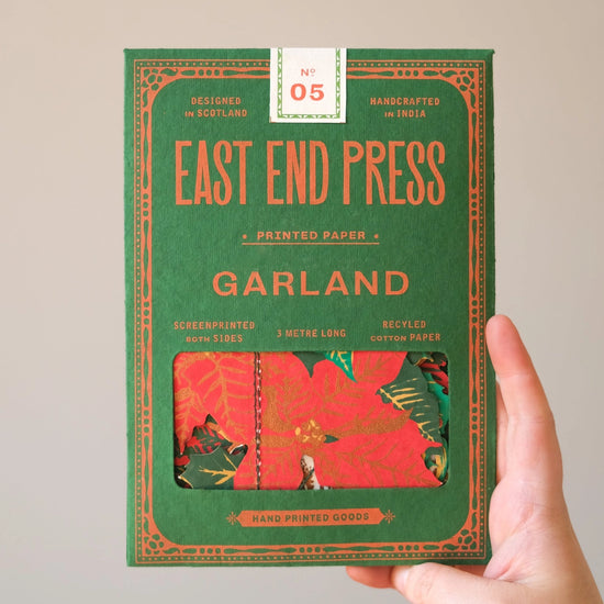 garland - recycled cotton paper - winter foliage by east end press