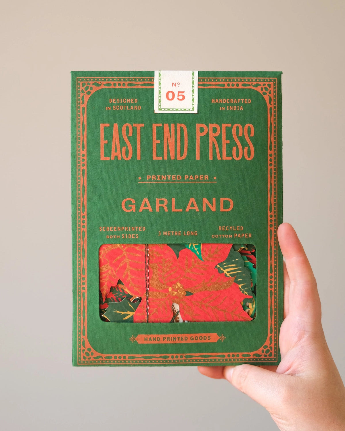 garland - recycled cotton paper - winter foliage by east end press