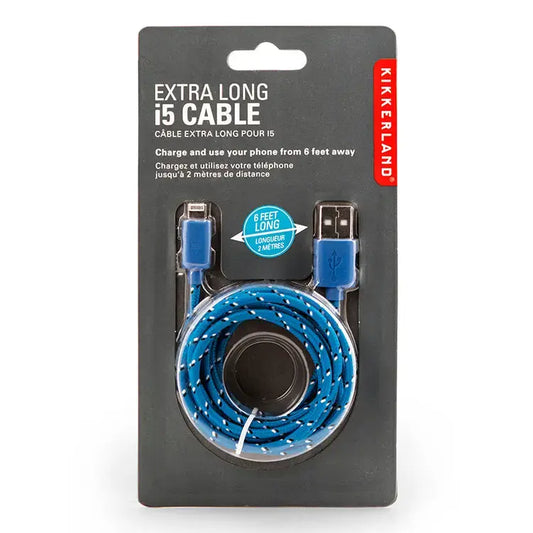 cable - charging - extra long i5 - assorted by kikkerland