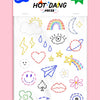 embroidery sheet set - iron-on - charms by hot dang press