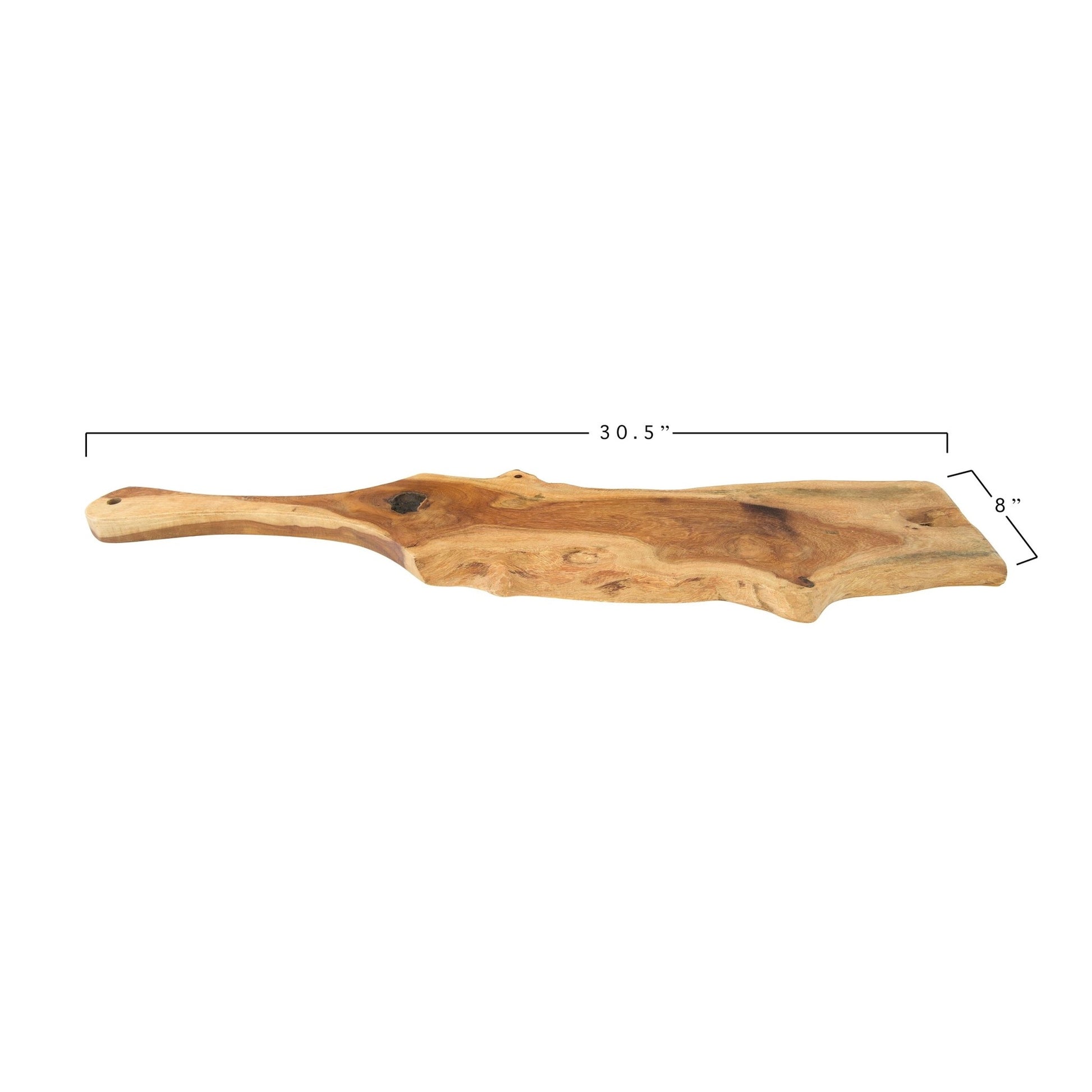 serving board - handled - live edge by creative co-op