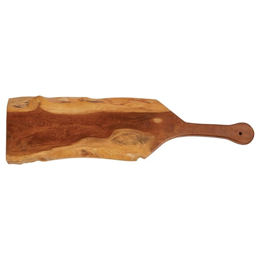 serving board - handled - live edge by creative co-op