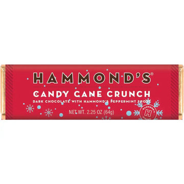 candy - chocolate bar - candy cane crunch by hammond's