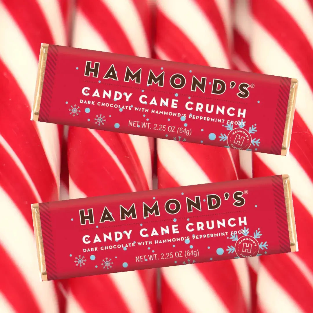 candy - chocolate bar - candy cane crunch by hammond's