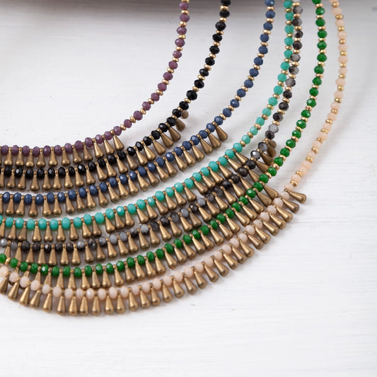choker necklace - beaded dew drop by baizaar