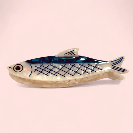 hair claw - cellulose - anchovy by carolyn suzuki