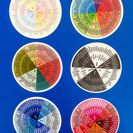 sticker - feelings wheel - pinks by plenty