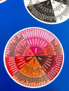 sticker - feelings wheel - pinks by plenty