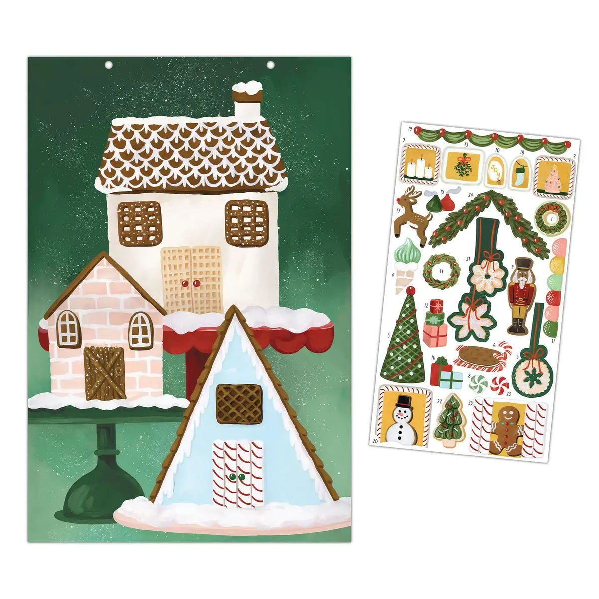 wall calendar - christmas countdown - gingerbread village by one canoe two/1canoe2