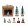 figure set - wood christmas shapes + trees by creative co-op