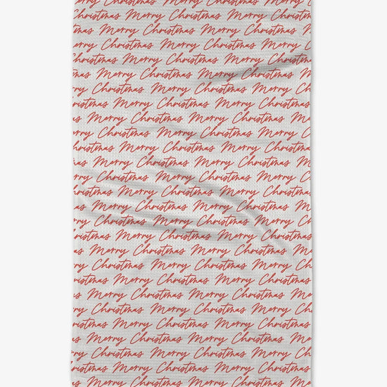 tea towel - microfiber holiday - merry christmas by geometry house