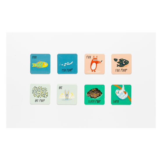 game - matching + memory - who pooped? by chronicle books